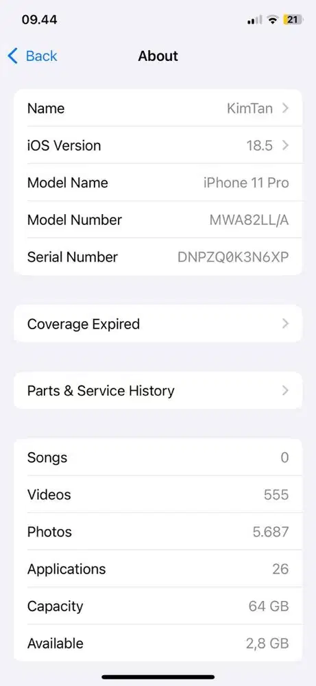 HP Iphone 11 Pro Second