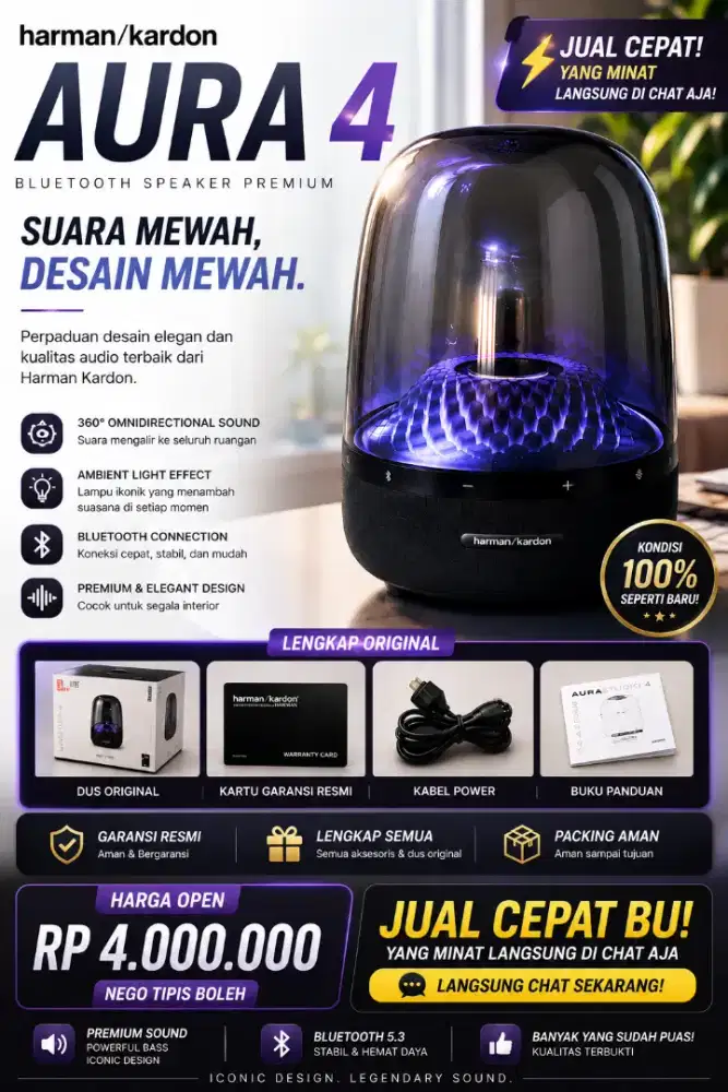 JUAL CEPAT / BU 
, Harman Kardon Aura Studio 4 Original