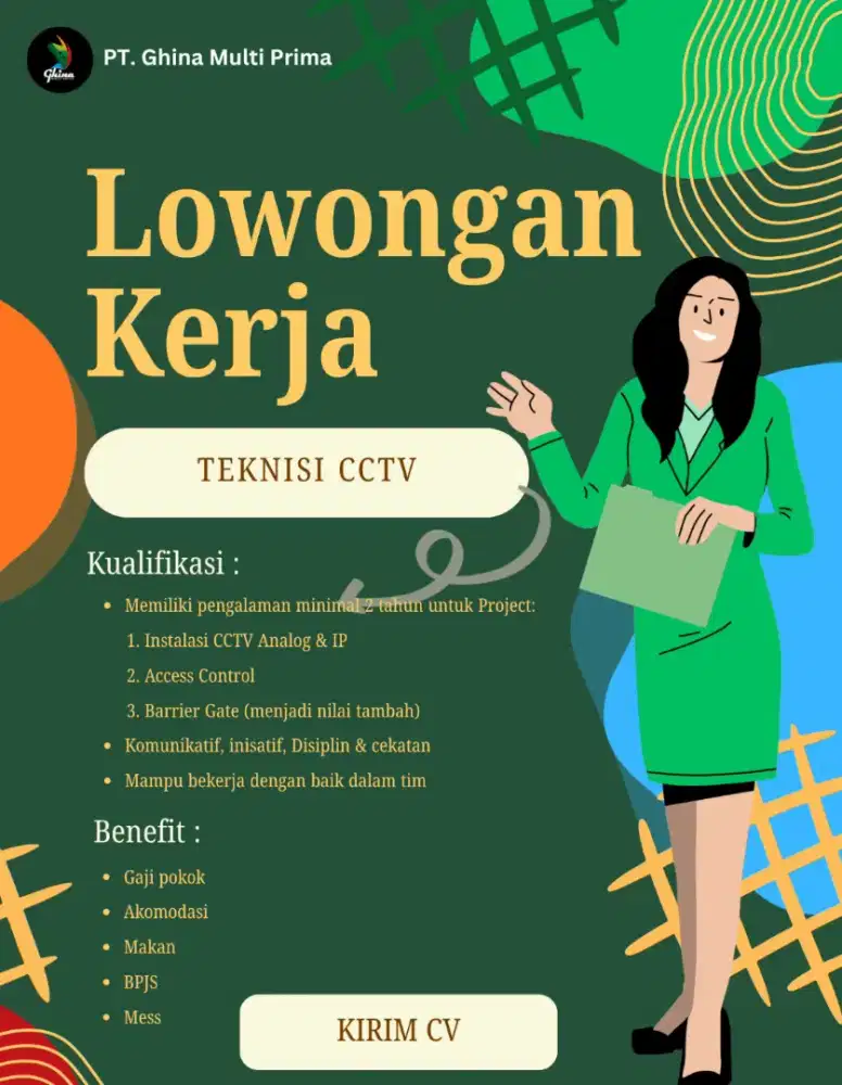 Teknisi cctv dan akses kontrol