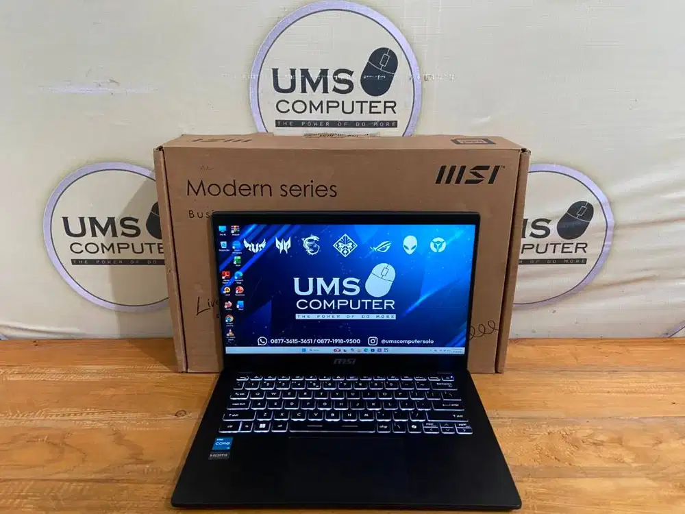 MSI MODERN 14-C12M INTEL CORE i3-1215U RAM 8GB SSD 256GB GARANSI