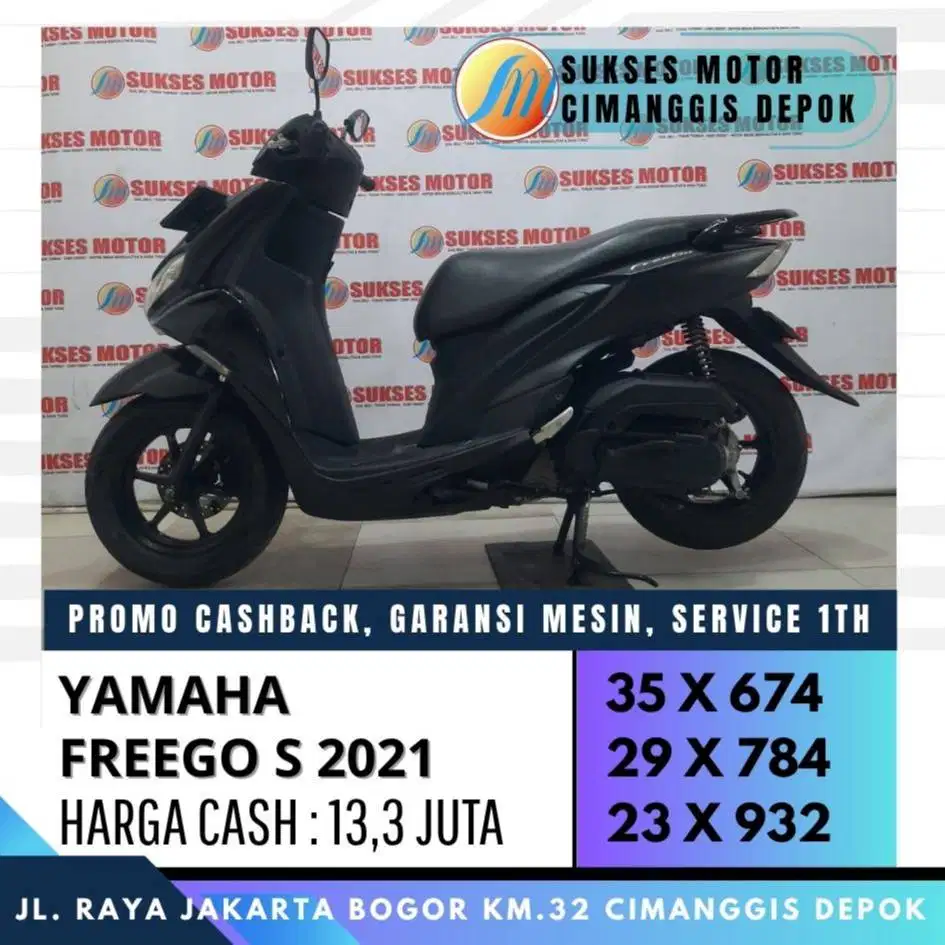 YAMAHA FREEGO S 2021 UNIT BERGARNSI CASH KREDIT BISA