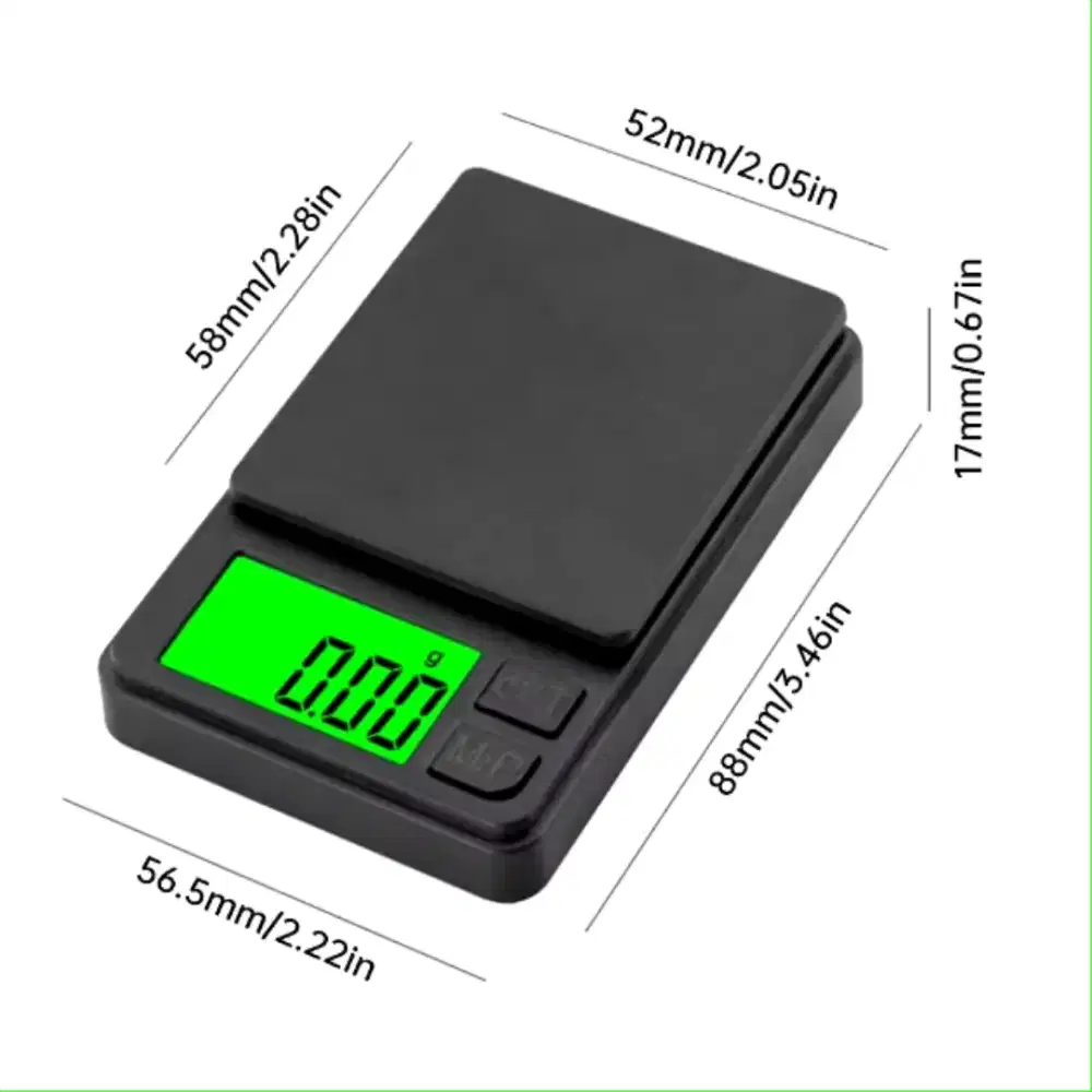 Timbangan Digital Emas Mini / FullBlack 500g / 0.01g