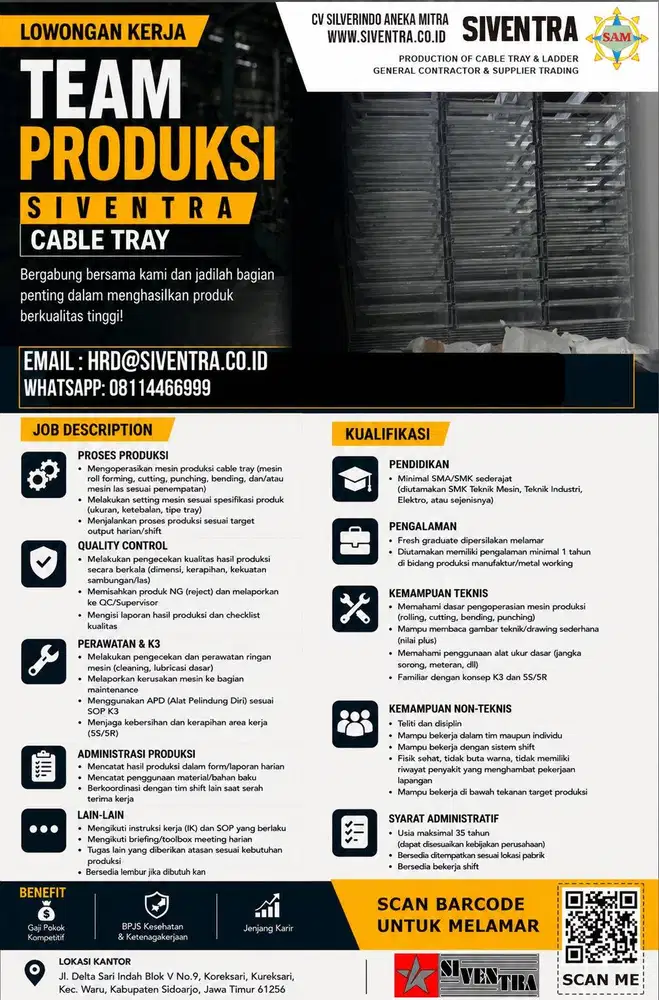 Lowongan Kerja Team Produksi