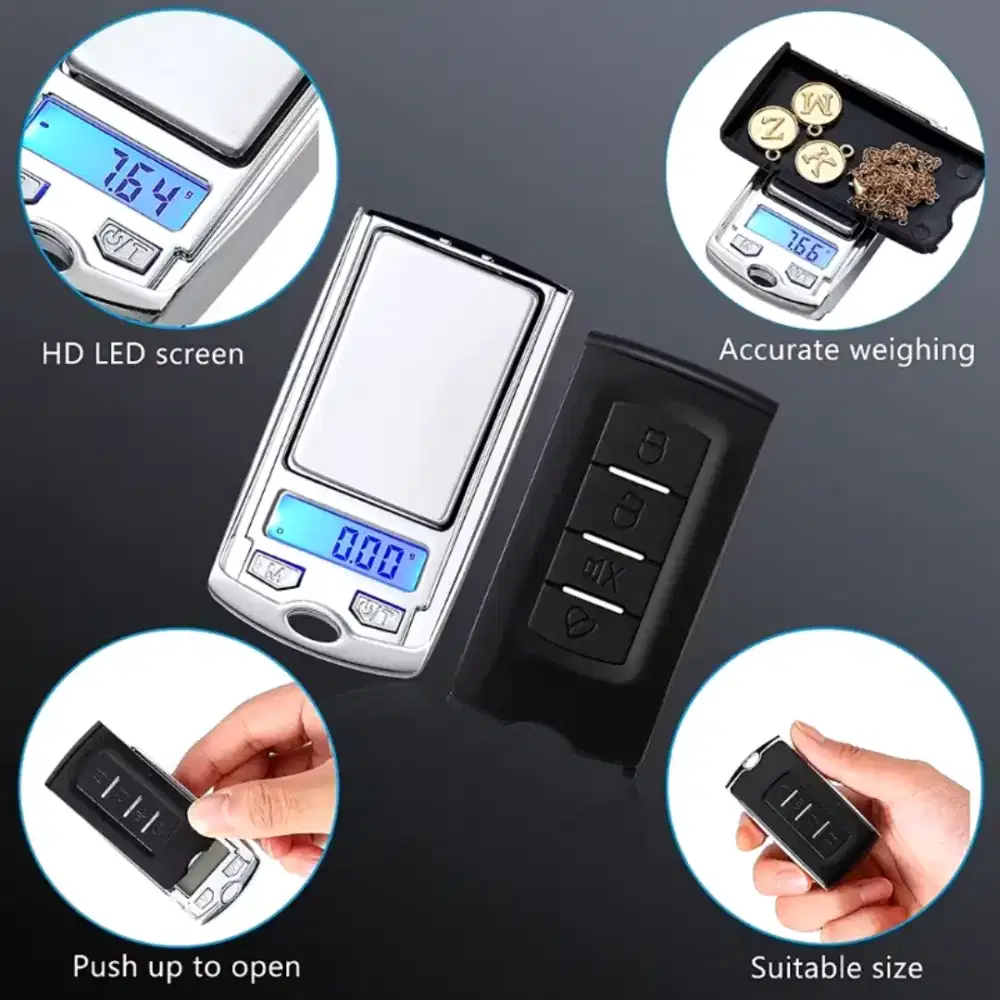 TIMBANGAN DIGITAL EMAS MINI REMOTE ( 200g / 0.01 )
