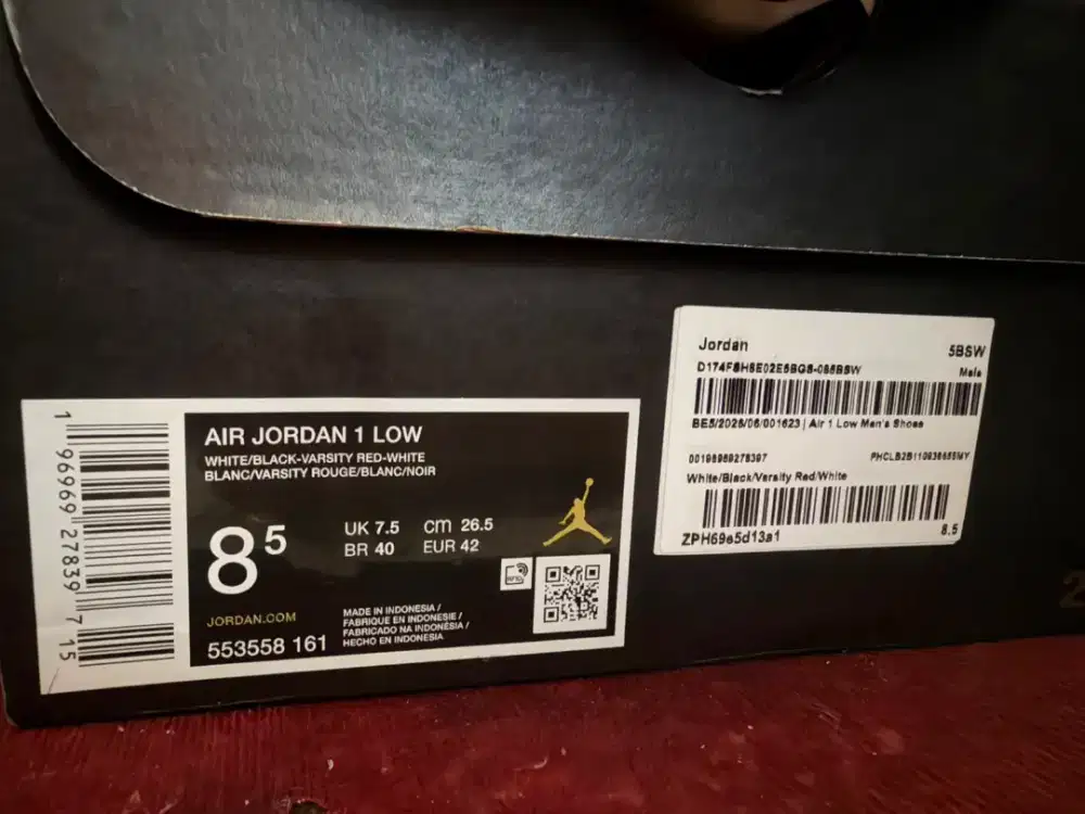 Air jordan 1 LOW white/black