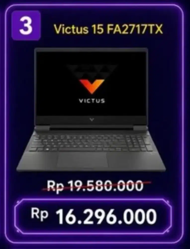 Flash Sale dan Cicilan bunga 0% Laptop Hp Victuz dKLA Komputer Mataram