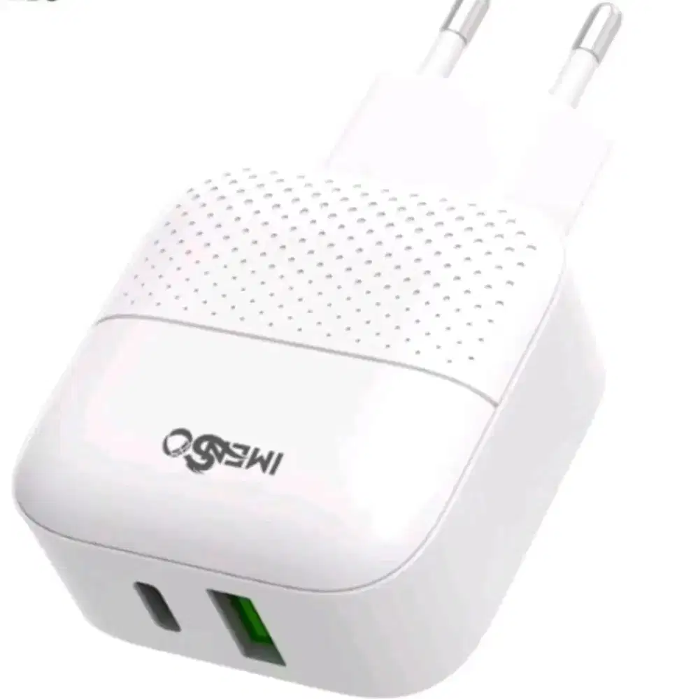 IMENSO Charger 20W Fast Charging Dual Port USB Type A & C Putih  BNOB.