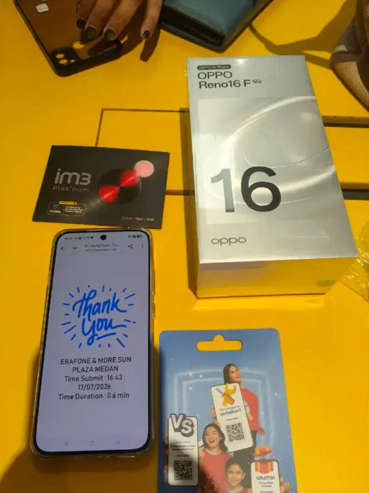 BELI OPPO RENO 16F 8/128 GRATIS KUOTA INTERNETAN SELAMA 1 TAHUN