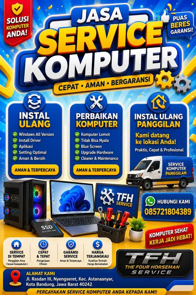 Instal Ulang / Service Panggilan TFH Service