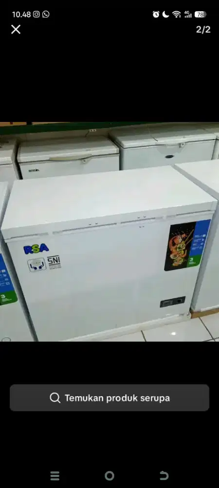 Freezer bekas 200L