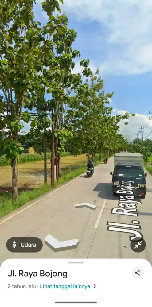 Tanah Sawah Pinggir Jalan Raya