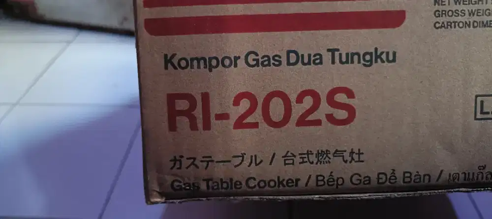 Kompor gas rinna RI 202s