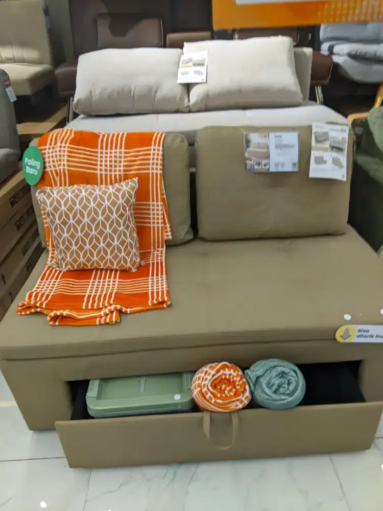 Promo sofa 2 seater penyimpanan