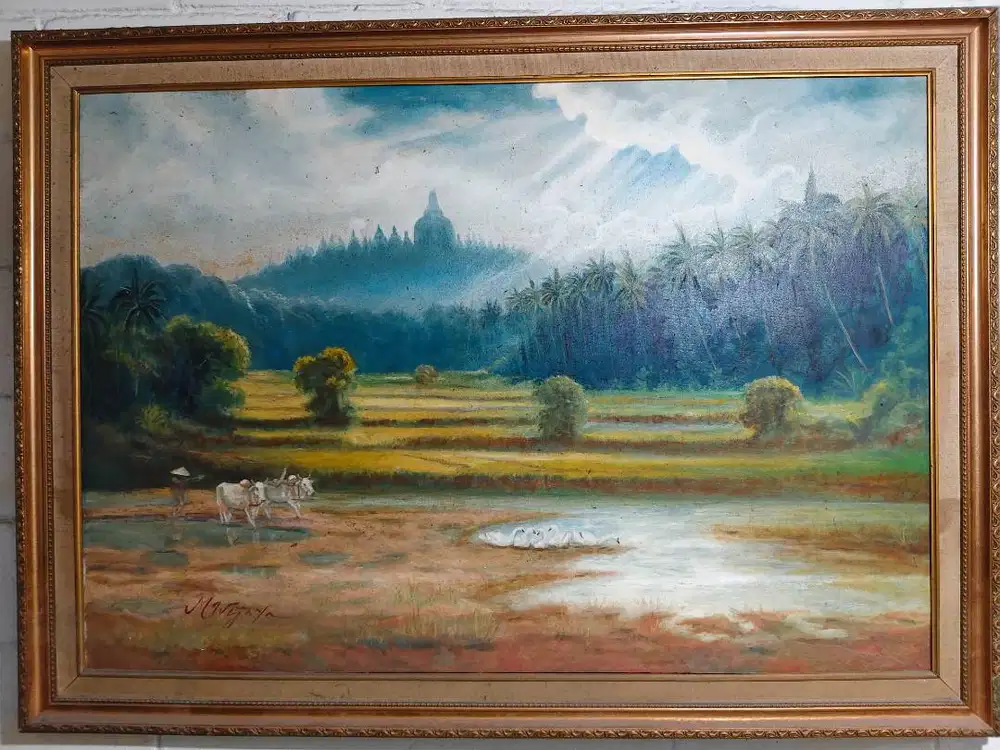 lukisan persawahan magelang