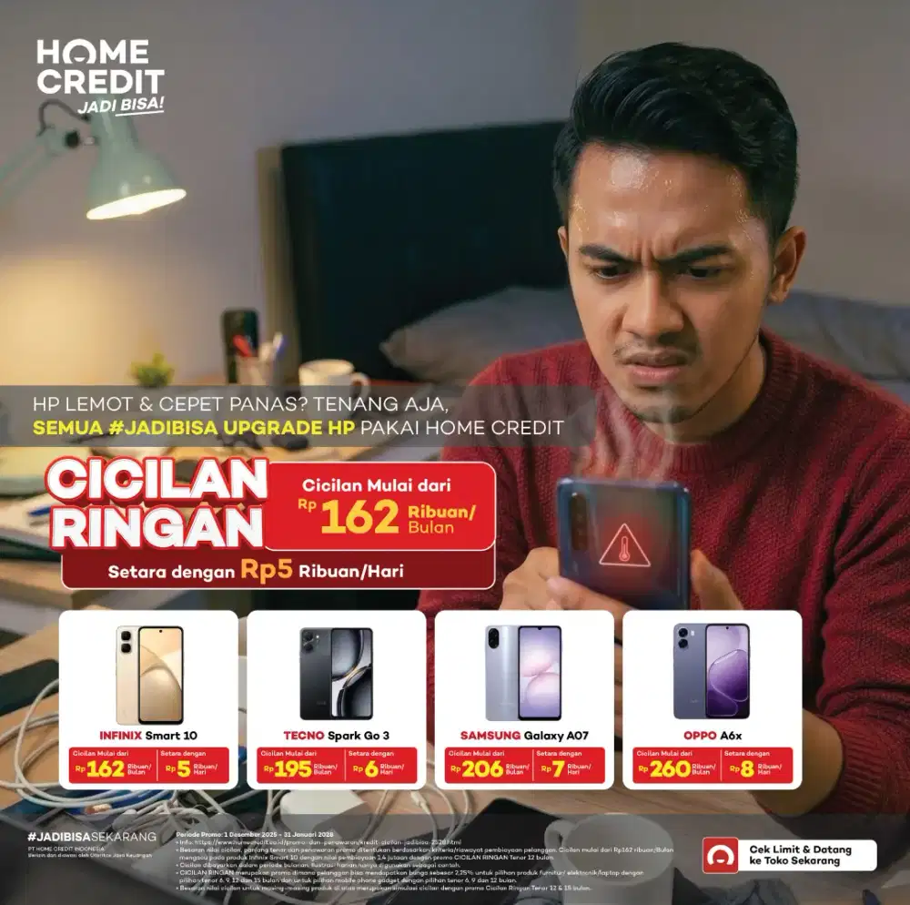 Cicilan mudah dengan Home Credit cukup KTP dan handphone pribadi