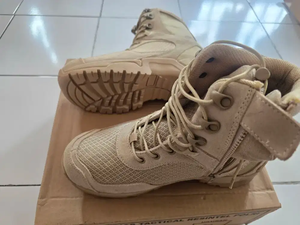 Jual sepatu tactical coklat muda