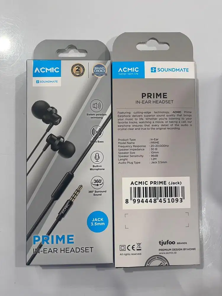 HF Cable Acmic Headset Prime 3.5mm Black