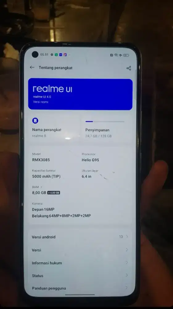 realme 8 nfc 8+4/128