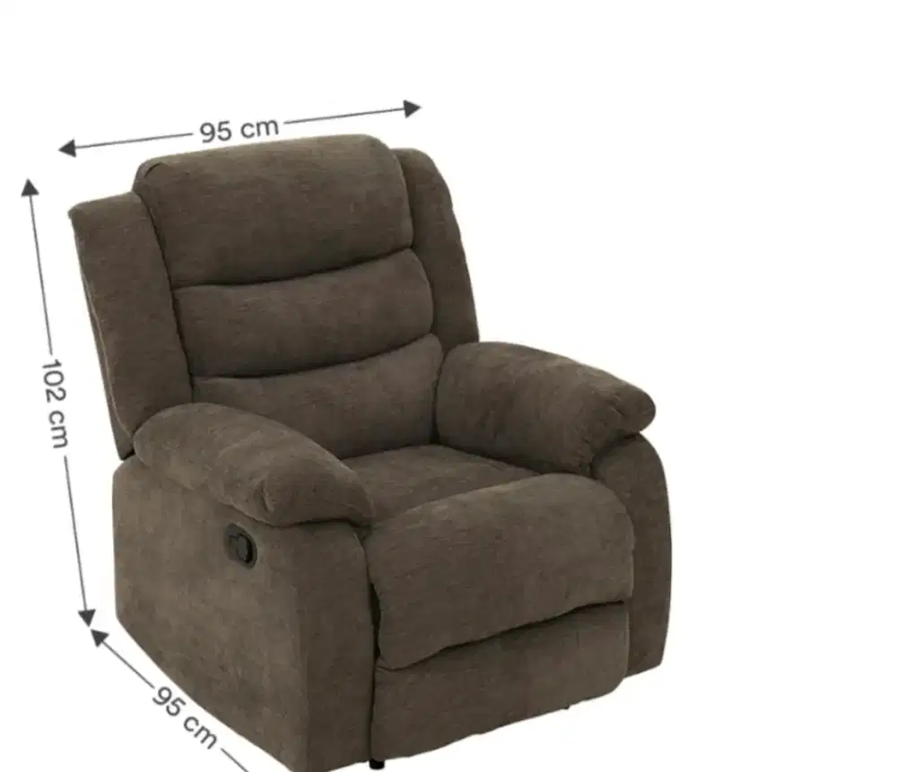 MURAH SOFA RECLINER SANDARAN KAKI NORMAL NO MINUS