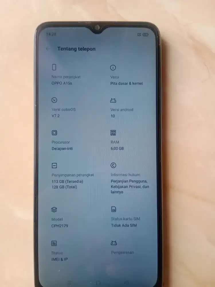 Oppo a15s ram 6/128 batangan