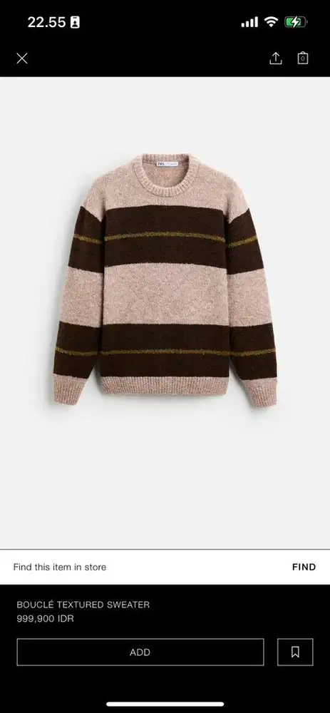Baju swater knit Zara original