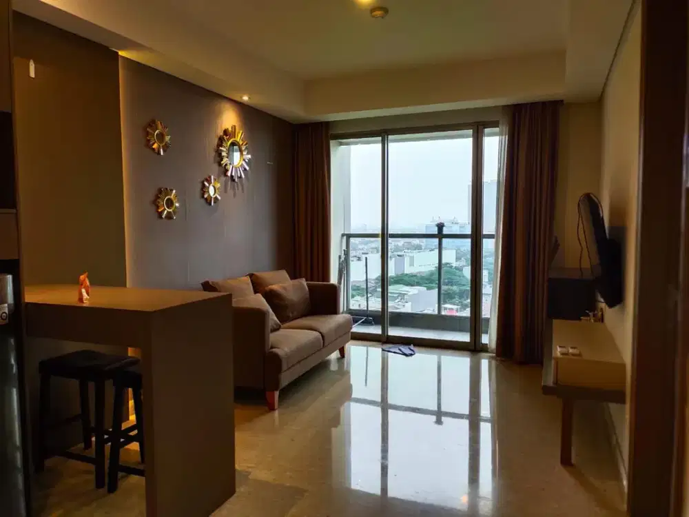 Disewakan Apartemen Gold Coast PIK 1BR, 51m², Furnish, Siap Pakai