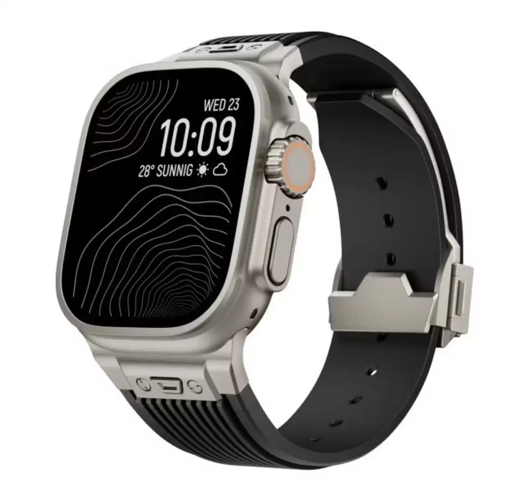 Apple Watch Ultra 2 49mm Titanium, Blue/Black Trail Loop, M/L