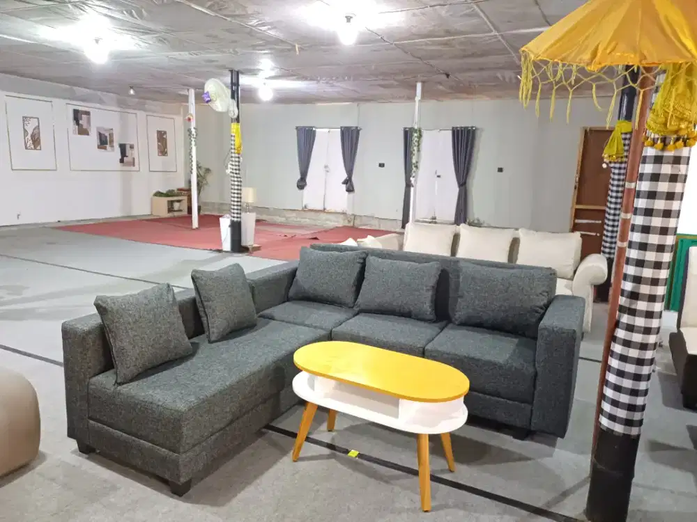 Ready sofa sudut L putus + meja, gratis ongkir jogja