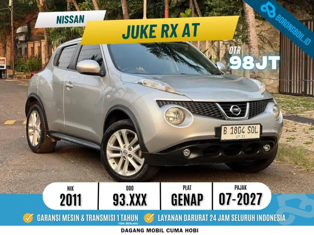 TERMURAH NISSAN JUKE RX 2011/2012 jazz agya yaris silver metalik