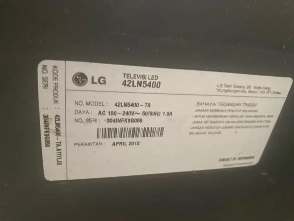 TV LG LED 42 Inch