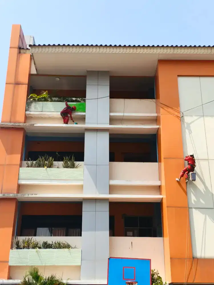 Jasa pembersihan kaca gedung, jasa cat gedung