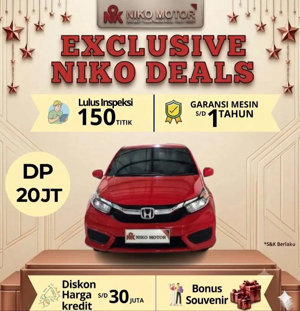 (ANTIK KM58RB) NEW BRIO S 2018 MT :2017|2019