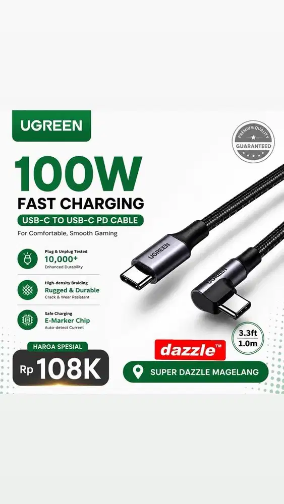 Kd ugreen c to c 100 watt /70643