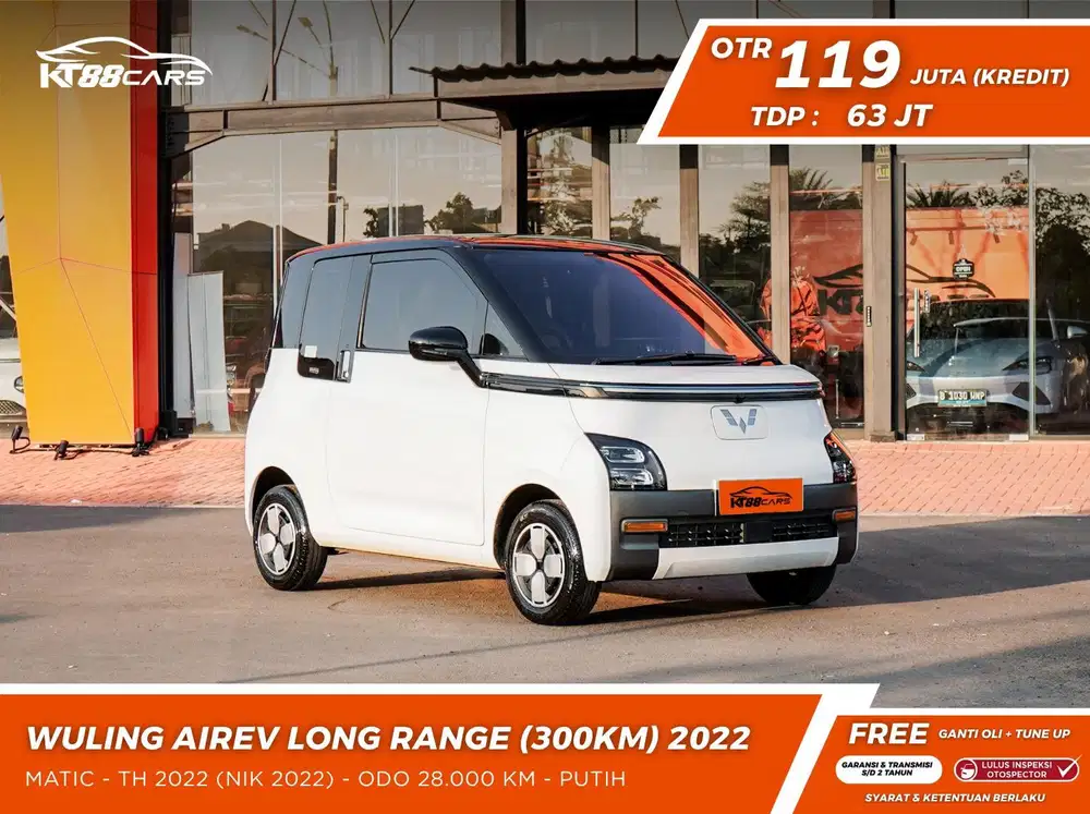 [BERGARANSI] WULING AIR EV LONG RANGE 300KM TAHUN 2022 PUTIH LOW KM