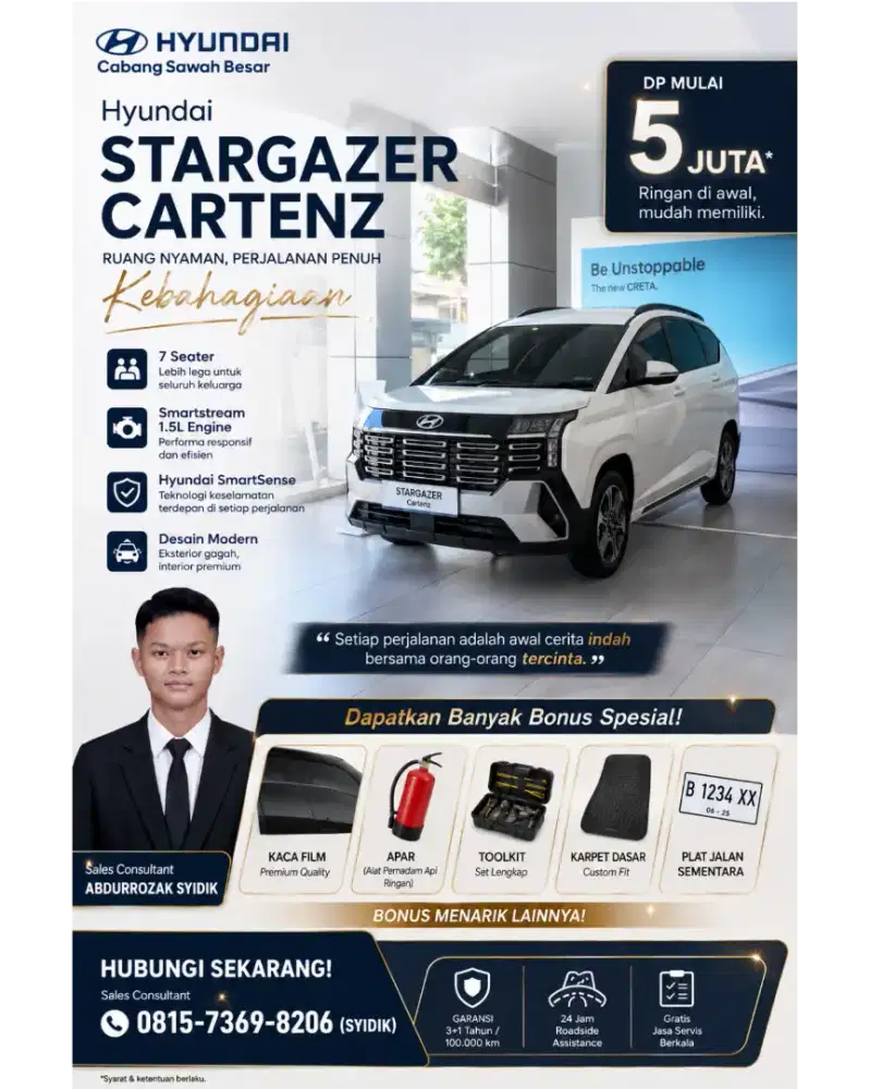 Promo Hyundai Stargazer Cartenz all type