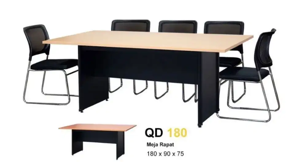 READY MEJA MEATING KERJA QD 180 TERMURAH SALE