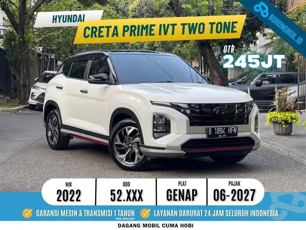 TERMURAH!!CRETA PRIME TWO TONE AT 2022 PUTIH FAVORIT