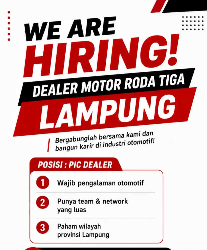 Loker posisi Kepala Pos