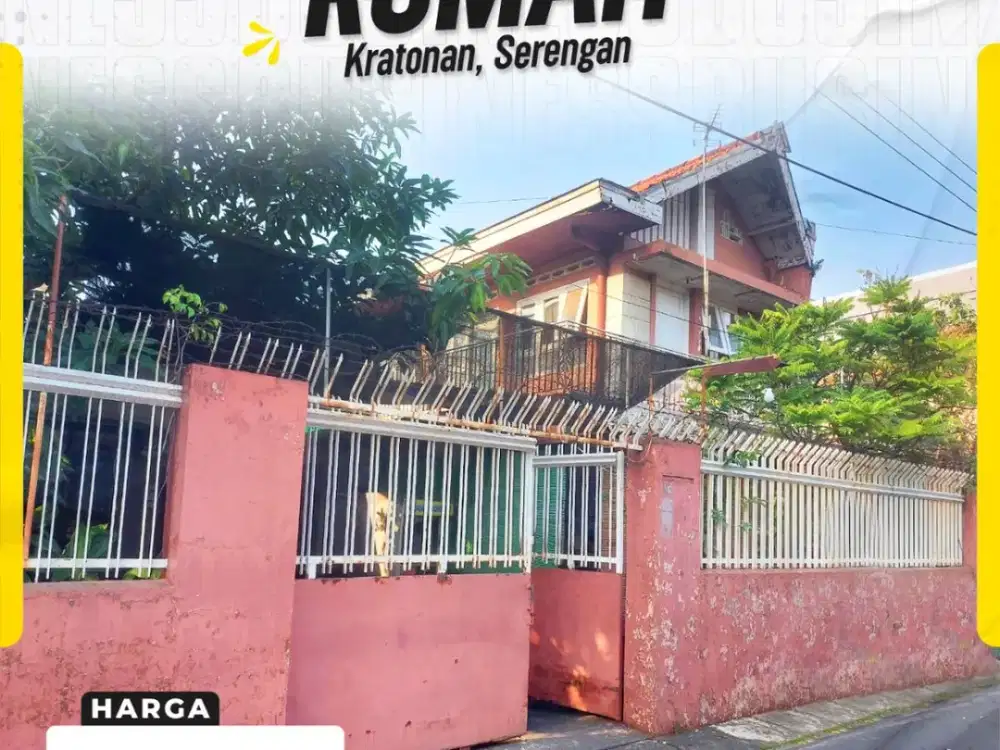 Dijual Rumah Luas Istimewa Strategis Tengah Kota di Jl Maespati Kratonan Serengan Surakarta