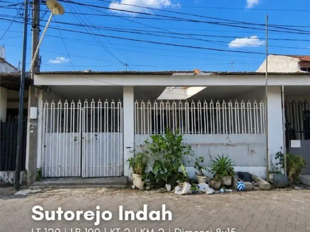 Rumah Sutorejo Indah STRATEGIS, BUTUH RENOVASI, ROW JALAN 2 MOBIL