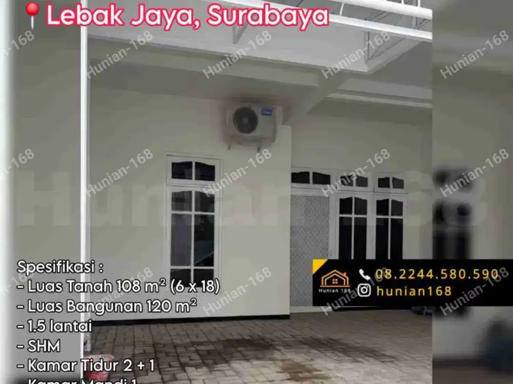 Rumah Perumahan Lebak Jaya Indah Arum Timur Kenjeran Permai Gading Pantai Babatan Kalijudan Surabaya Timur