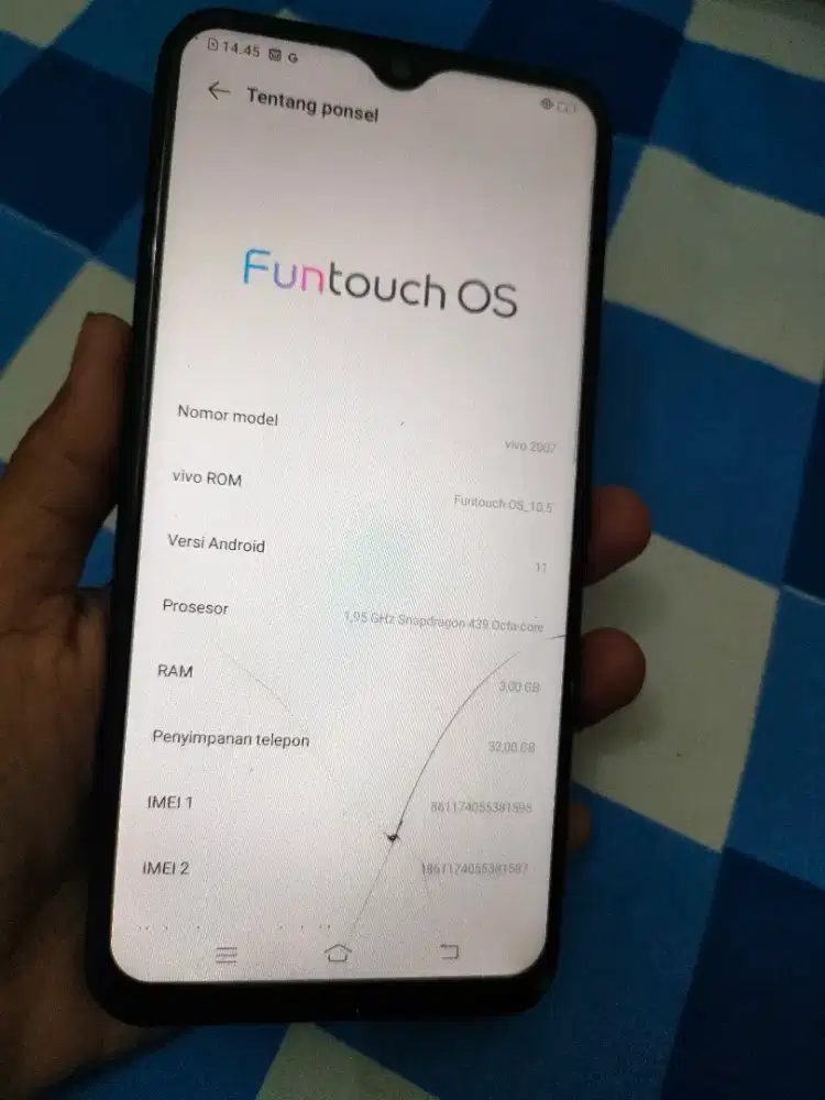 Vivo y12i ram 3/32 minus