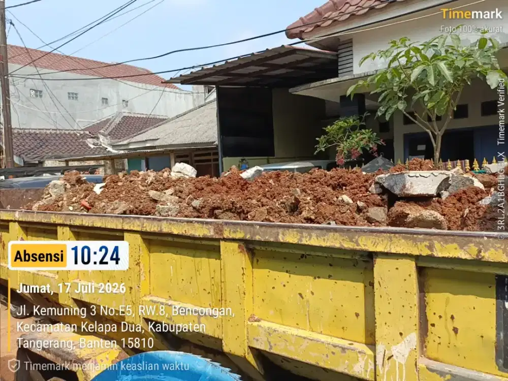 Jasa buang puing dan angkutan sampah