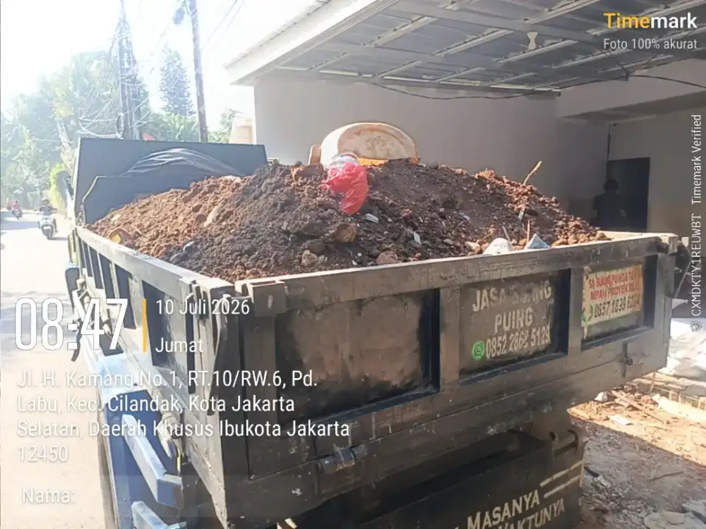 Buang puing dan angkutan sampah
