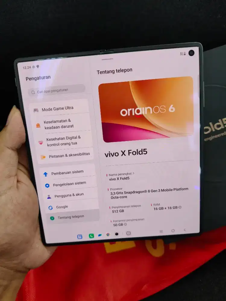 Vivo X Fold 5 16/512 garansi Desember