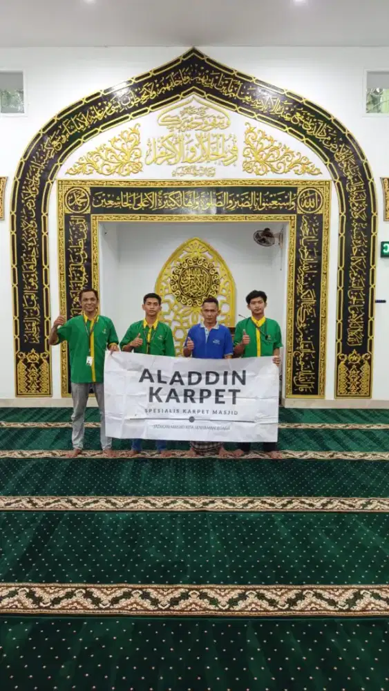 Karpet Masjid Tipe Al namaz Hijau Bintik