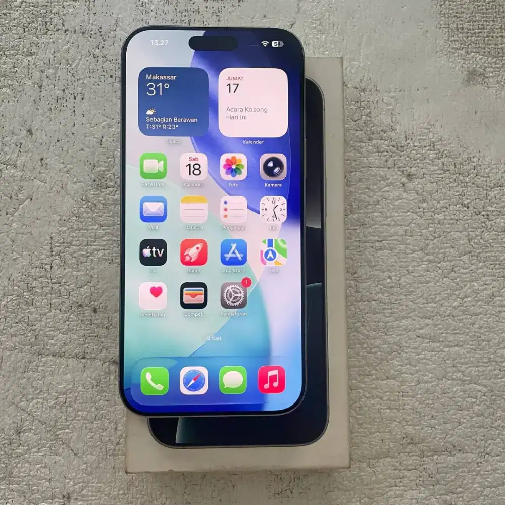 iPhone 16 Pro Max iBox Warna White Titanium 256GB