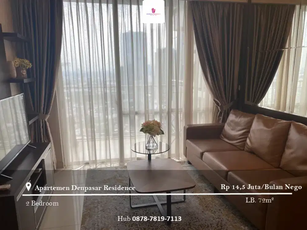 Disewakan Apartement Denpasar Residence 2BR Furnished Tower Kintamani