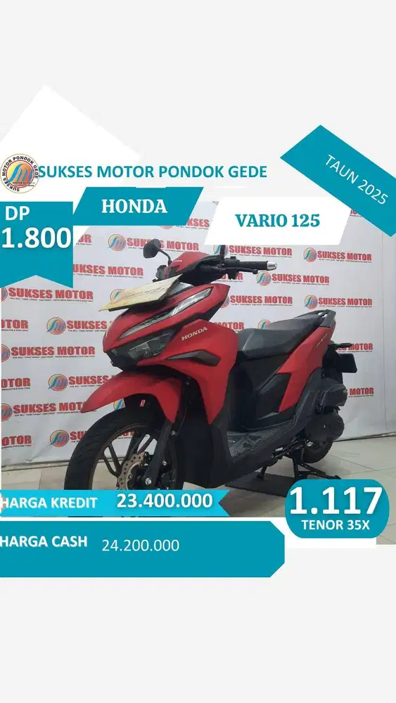VARIO 125 CBS KEYLES TAHUN 2025 HARGA DP MULAI DARI 1.800.000 AJA