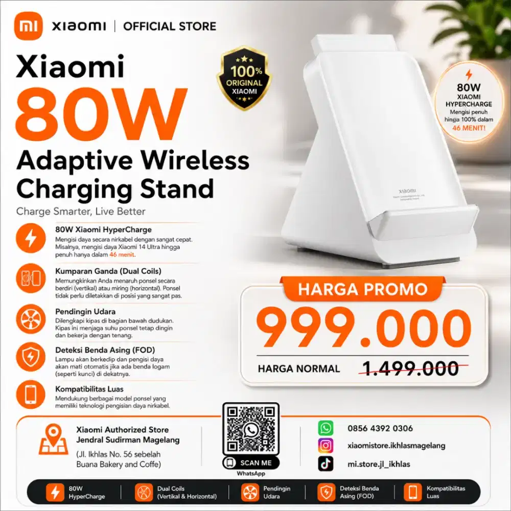 Xiaomi Adaptive Wireless Charging Stand Pro New Segel Garansi Resmi